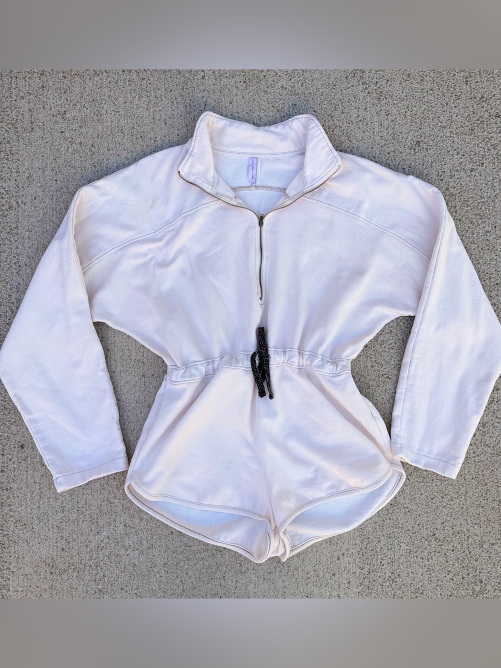 Urban Outfitters Out From Under Sweatshirt Romper M Long Sleeve Drawstring Waist